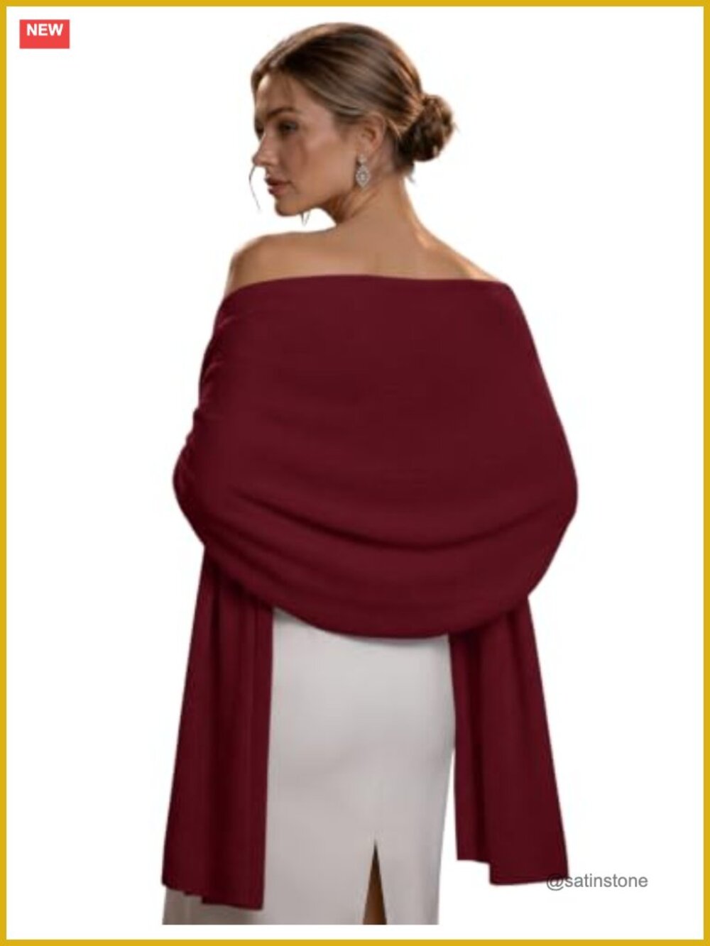 Wool Cashmere Blend Pashmina Wrap Shawl for Women Extra Long Winter Essential